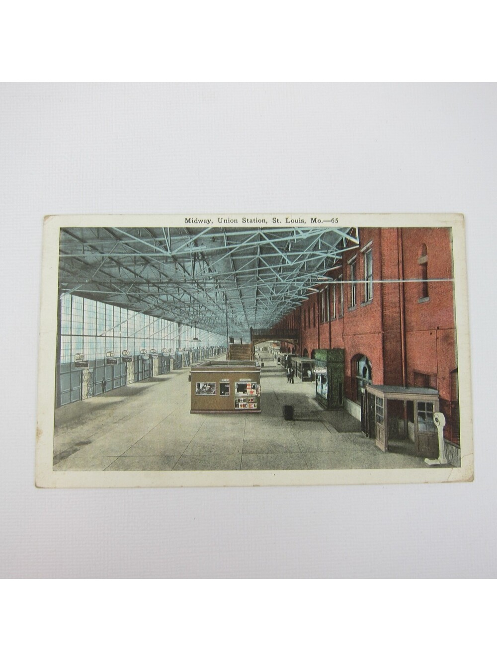 Postcard Train Station Midway Union Station St. Louis Missouri Vintage 1927